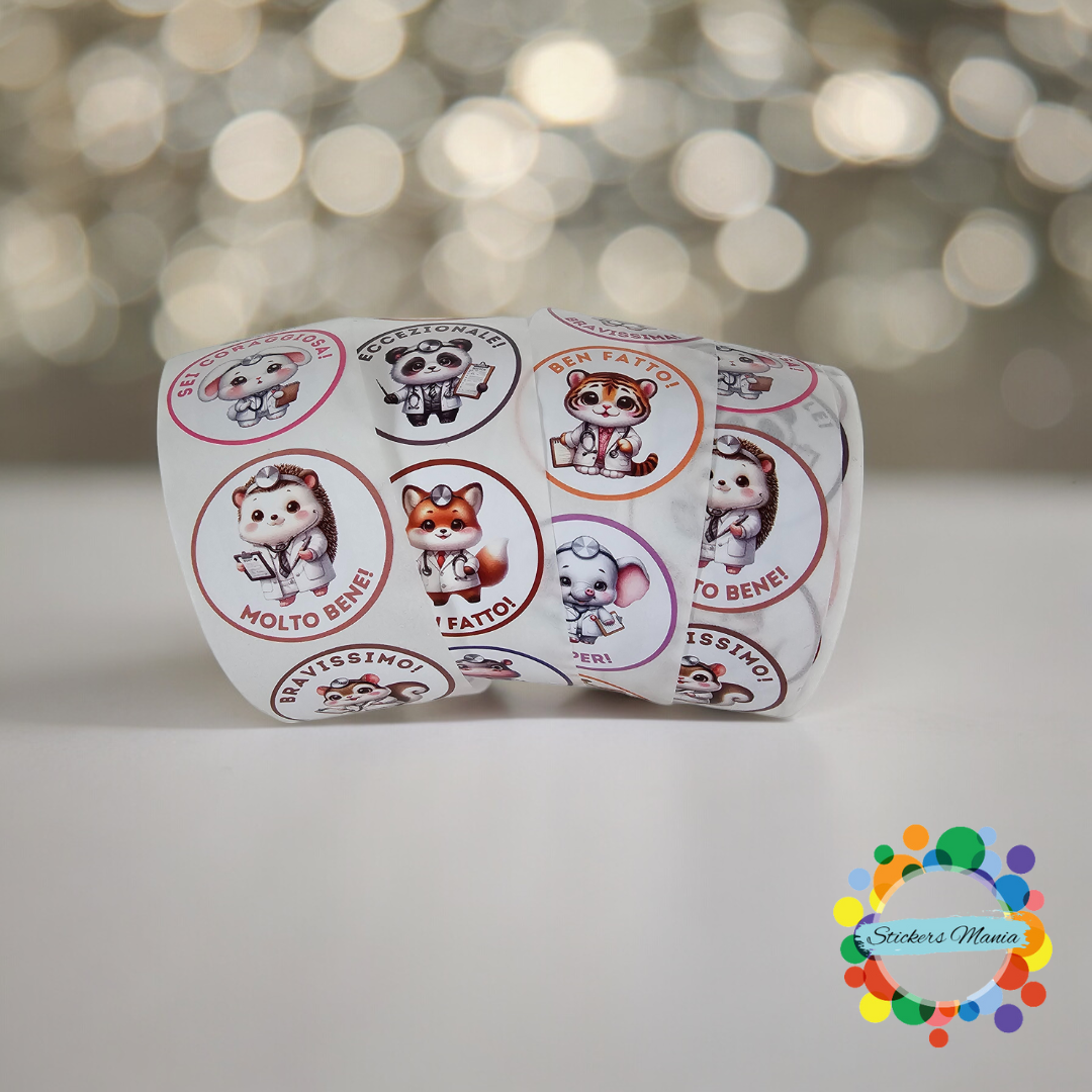 Sticker Motivazionali in italiano DOTTORI - Adesivi Ricompensa