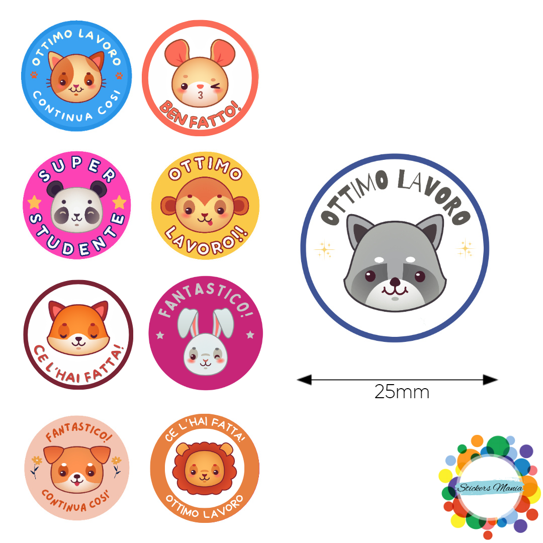Sticker Motivazionali in italiano - Adesivi Ricompensa