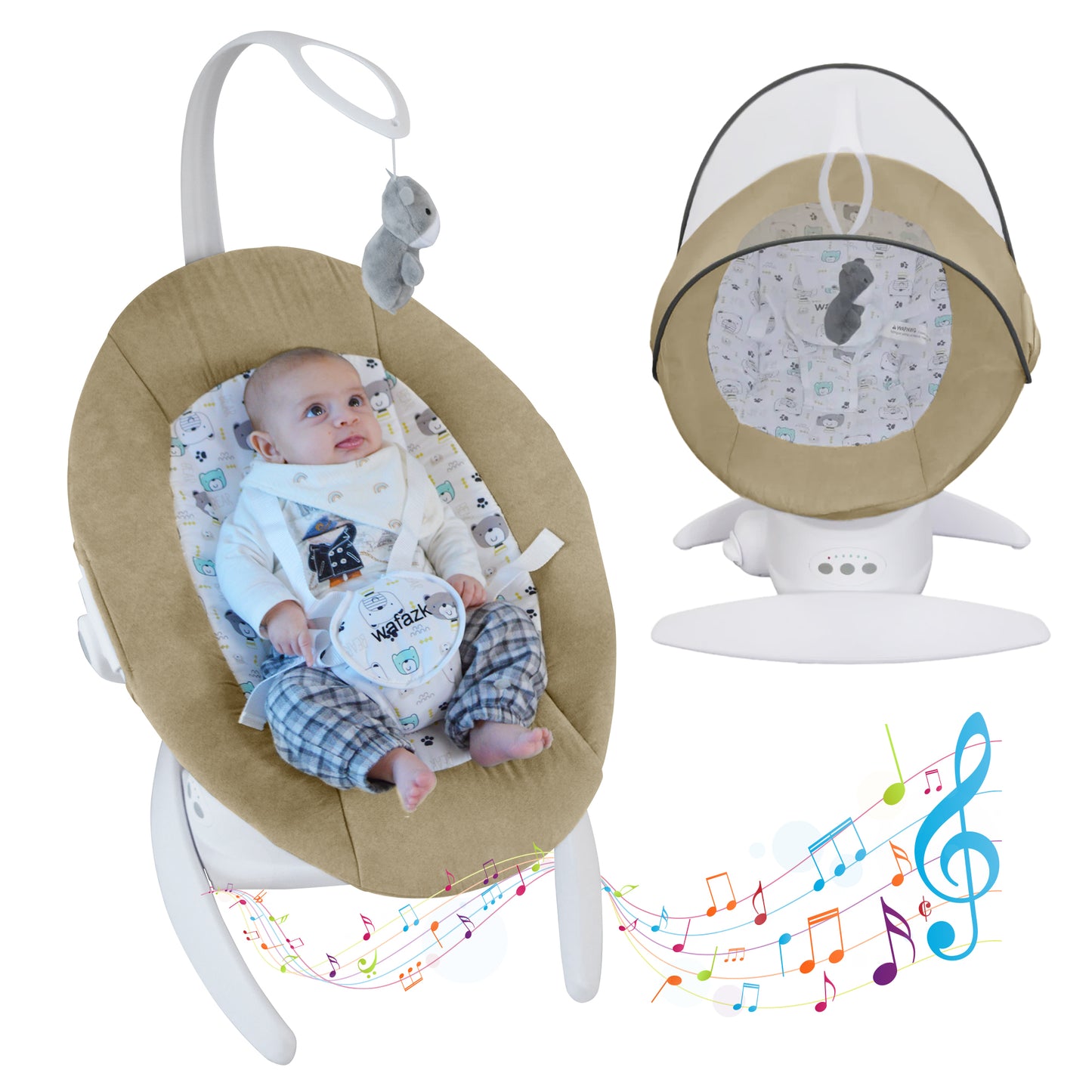 Sdraietta neonato elettrica con musica + mussole in omaggio