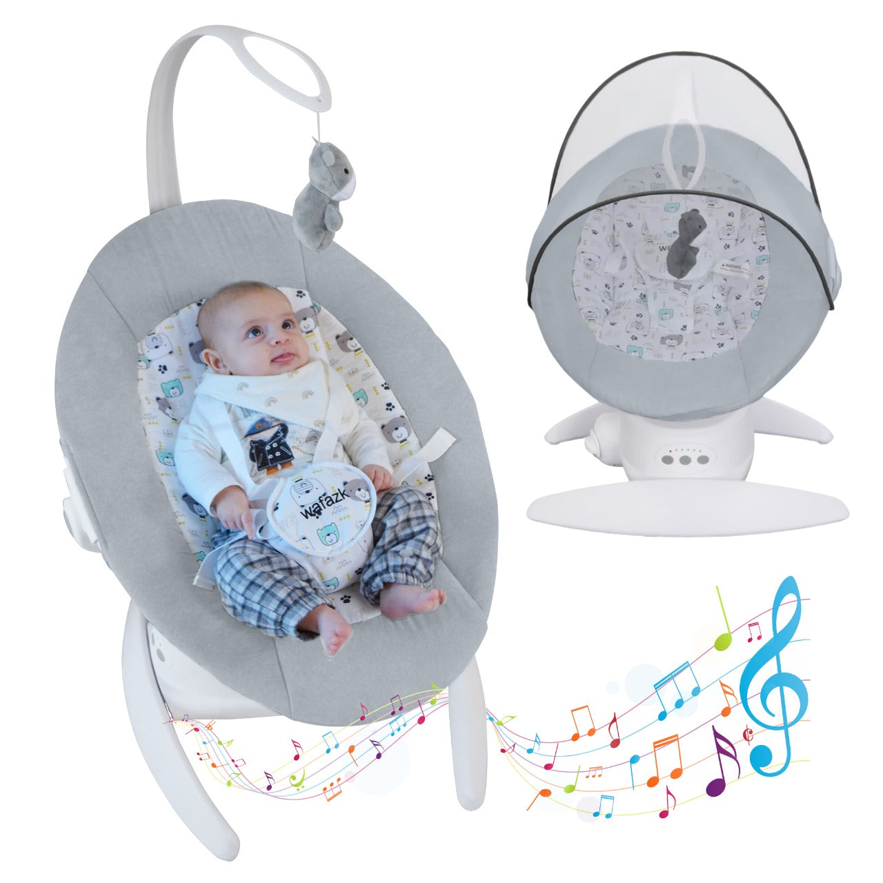 Sdraietta neonato elettrica con musica + mussole in omaggio