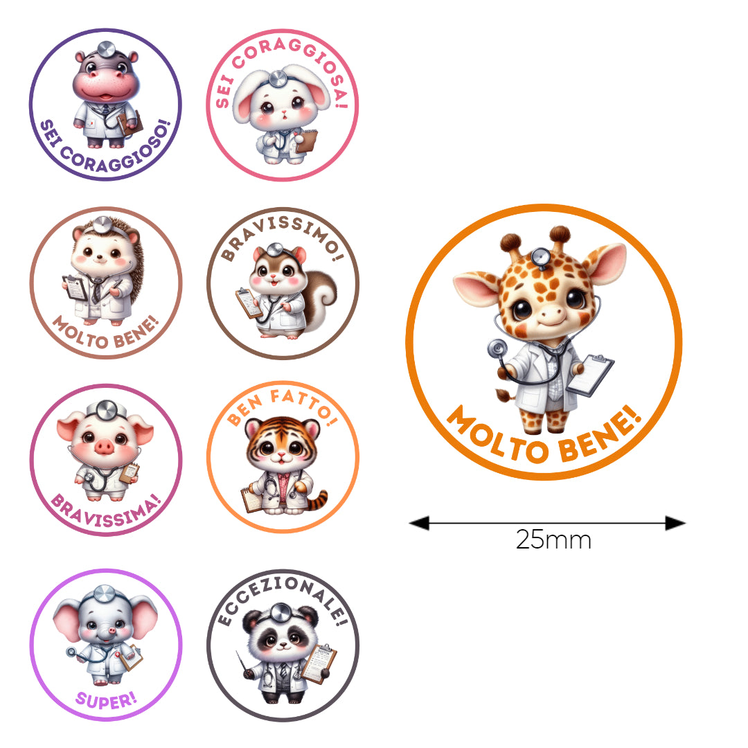 Sticker Motivazionali in italiano DOTTORI - Adesivi Ricompensa