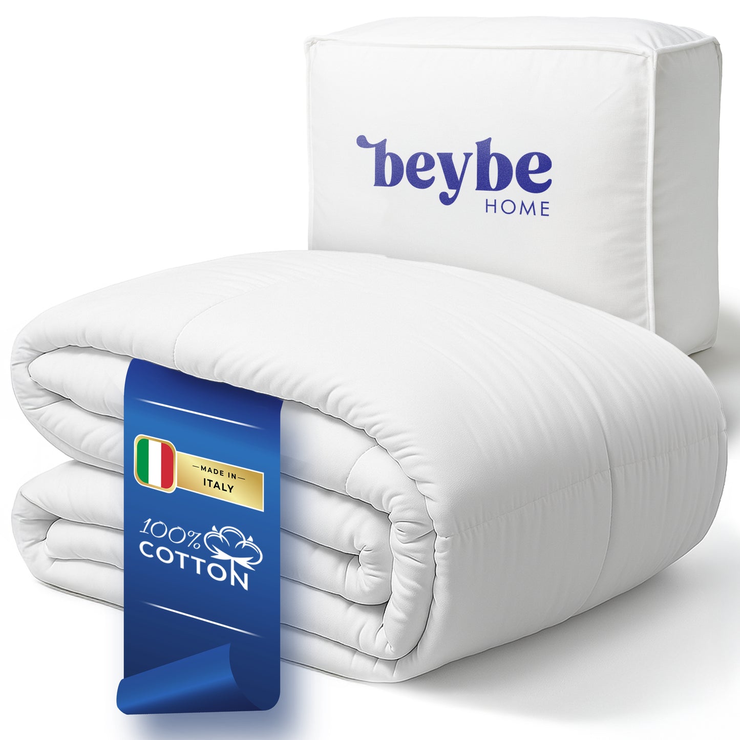 Piumino Matrimoniale in Cotone Percalle - 4 stagioni