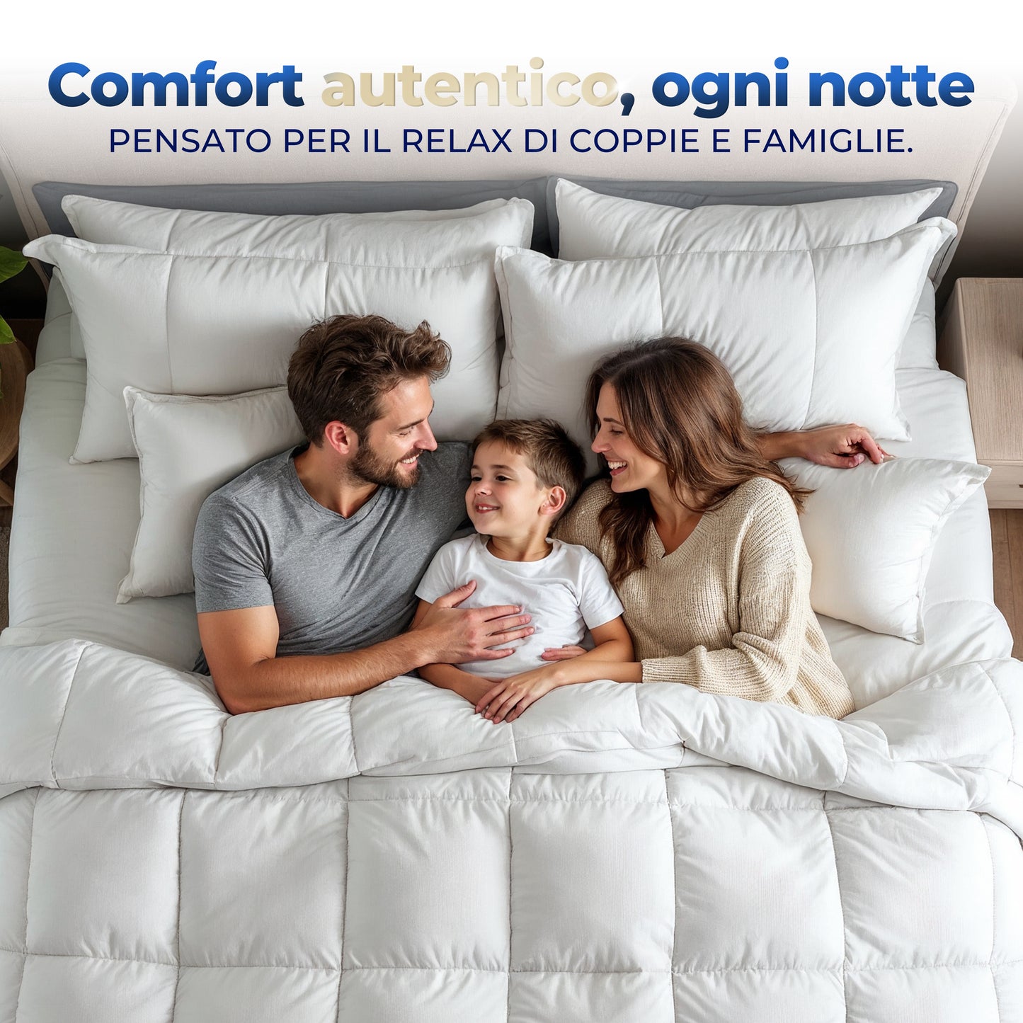 Piumino Matrimoniale in Cotone Percalle - 4 stagioni